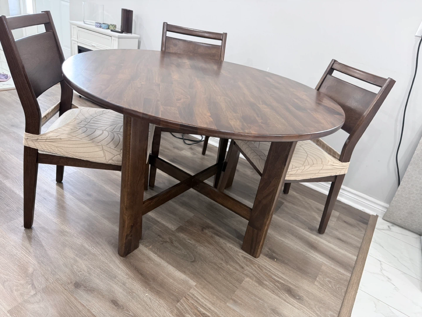 Wooden Dining Table with 4 Chairs - photo 3