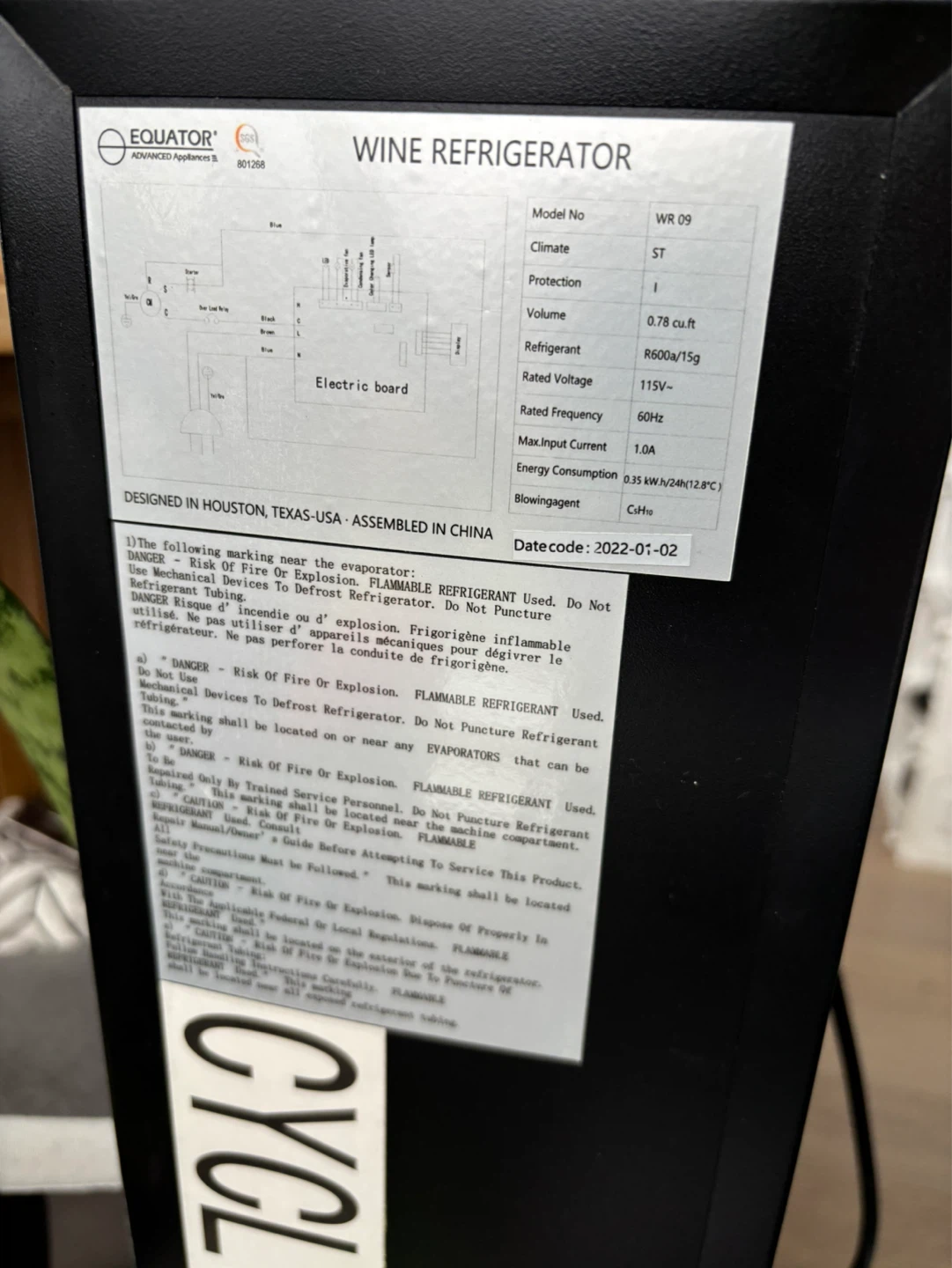 Equator Wine Refrigerator WR09 - photo 2