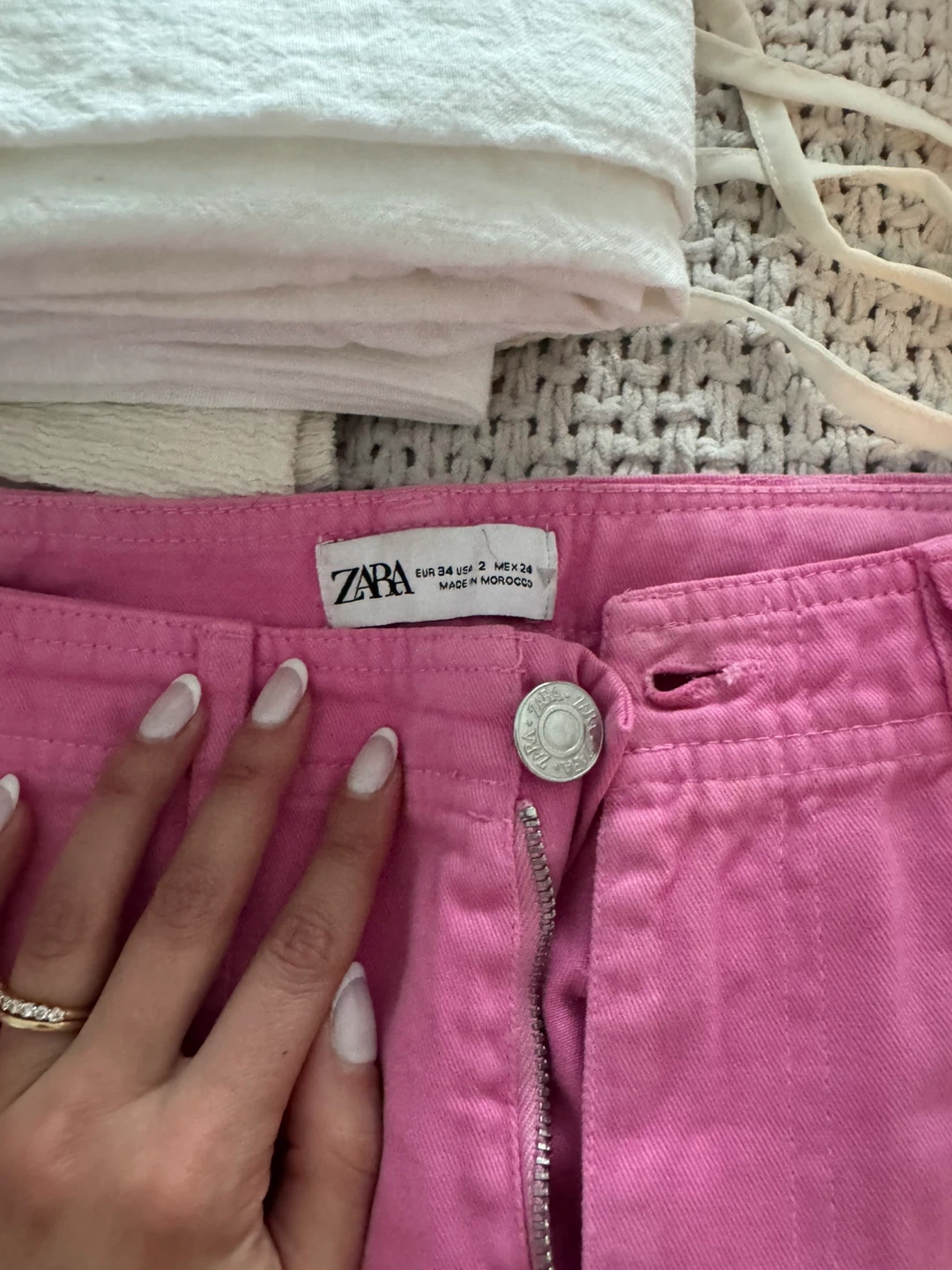 ZARA Pink Cargo Pants - Size 2