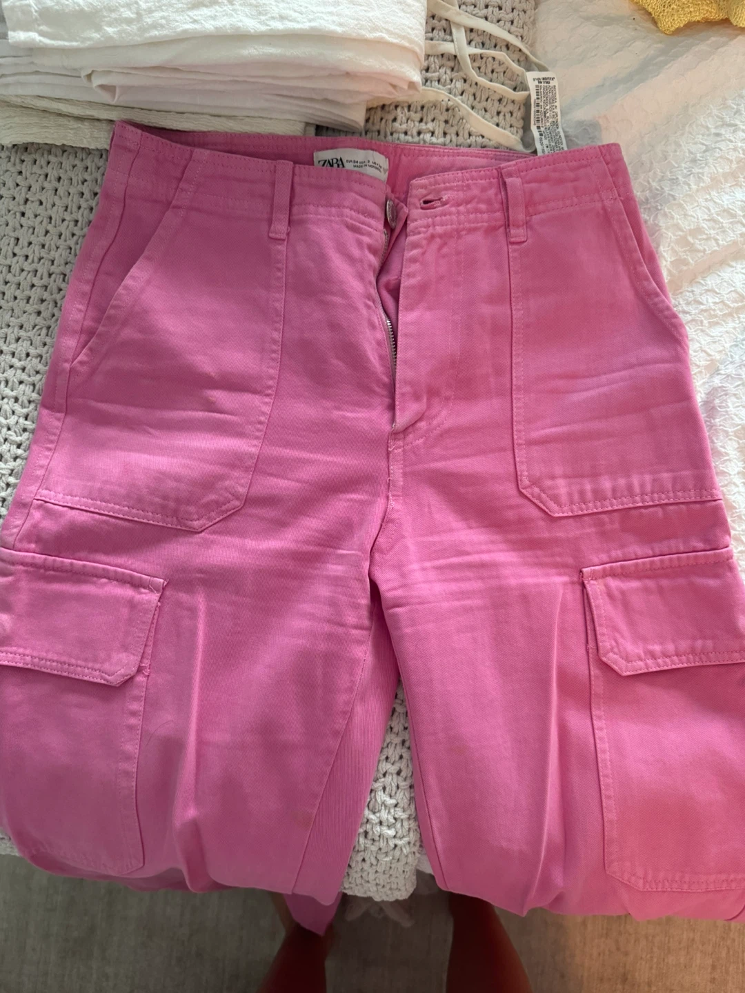 ZARA Pink Cargo Pants - Size 2 - photo 2