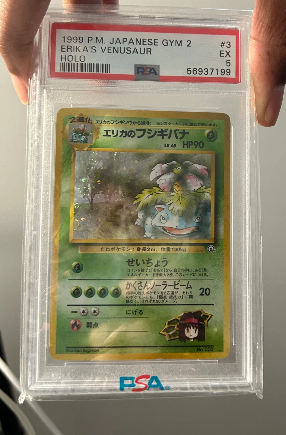 1999 P.M. Japanese Gym 2 Erika's Venusaur Holo PSA 5