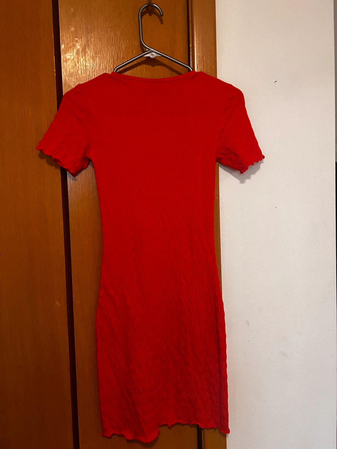 Red H&M Ribbed Mini Dress - photo 2