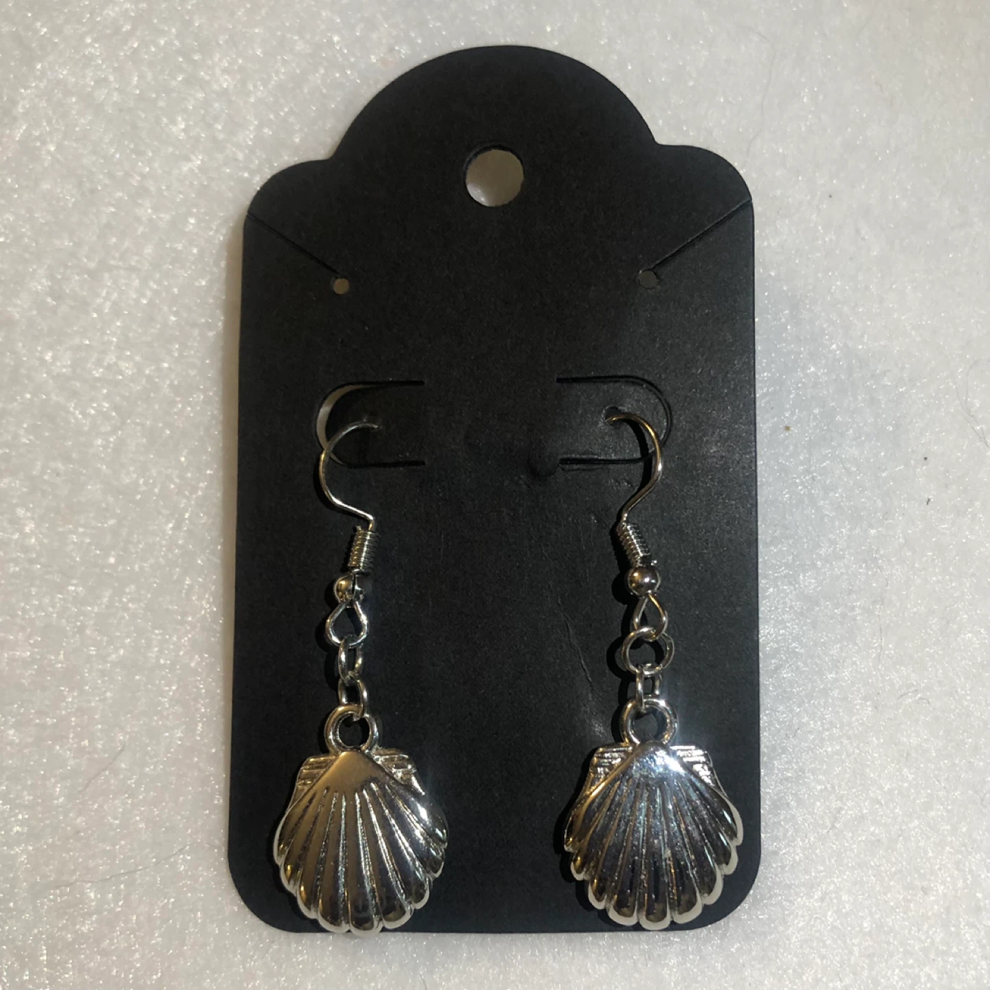 Silver Shell Dangle Earrings - photo 2