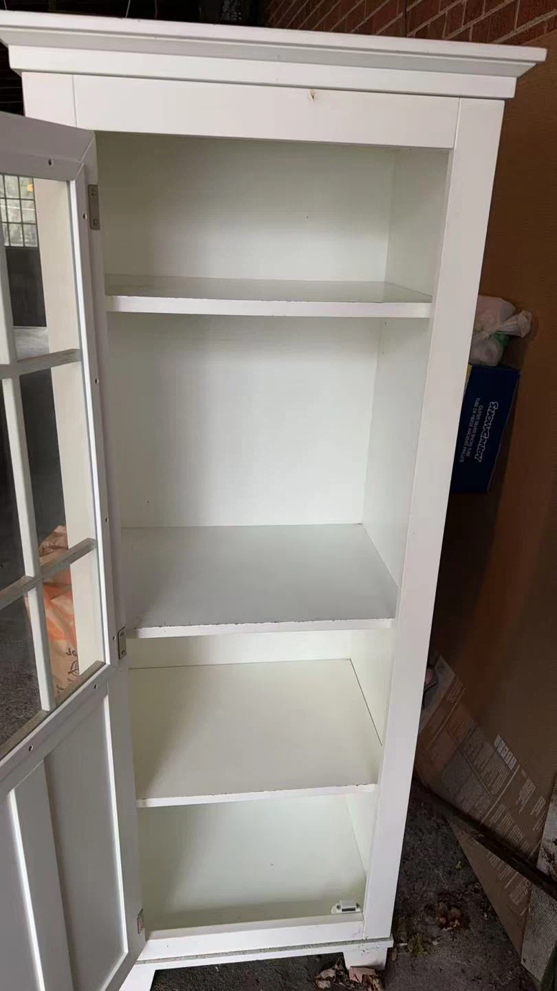 White Display Cabinet with Glass Door - photo 2