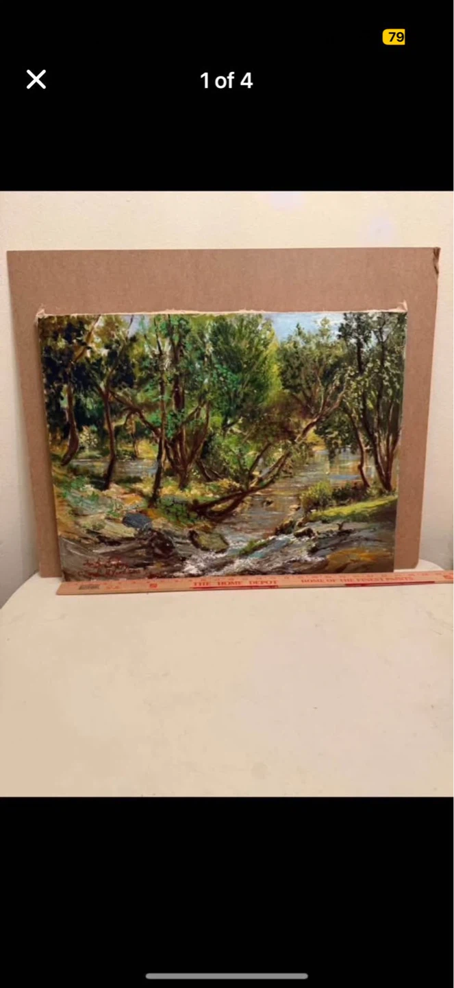 Painting on canvas signed