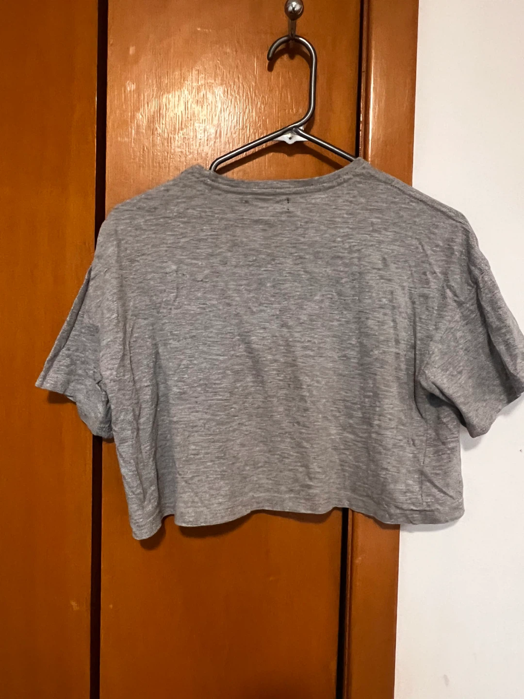 Grey Cropped T-Shirt - ESSENTIALS - photo 2