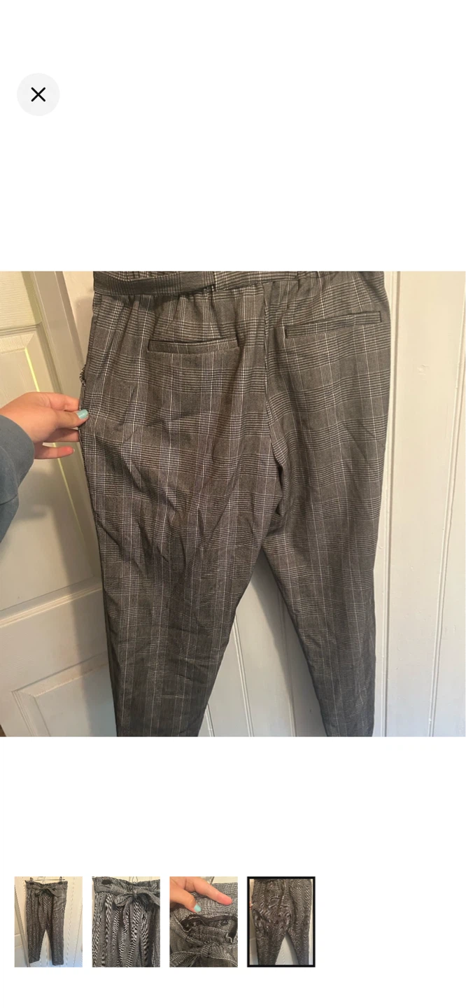 Reitmans 6 Petite Plaid Paperbag Waist Pants - photo 4