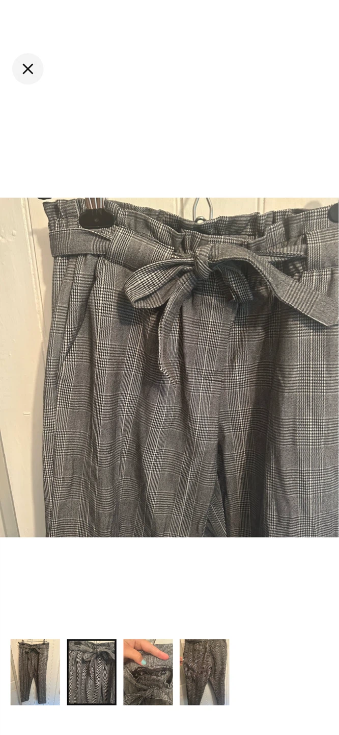 Reitmans 6 Petite Plaid Paperbag Waist Pants - photo 2