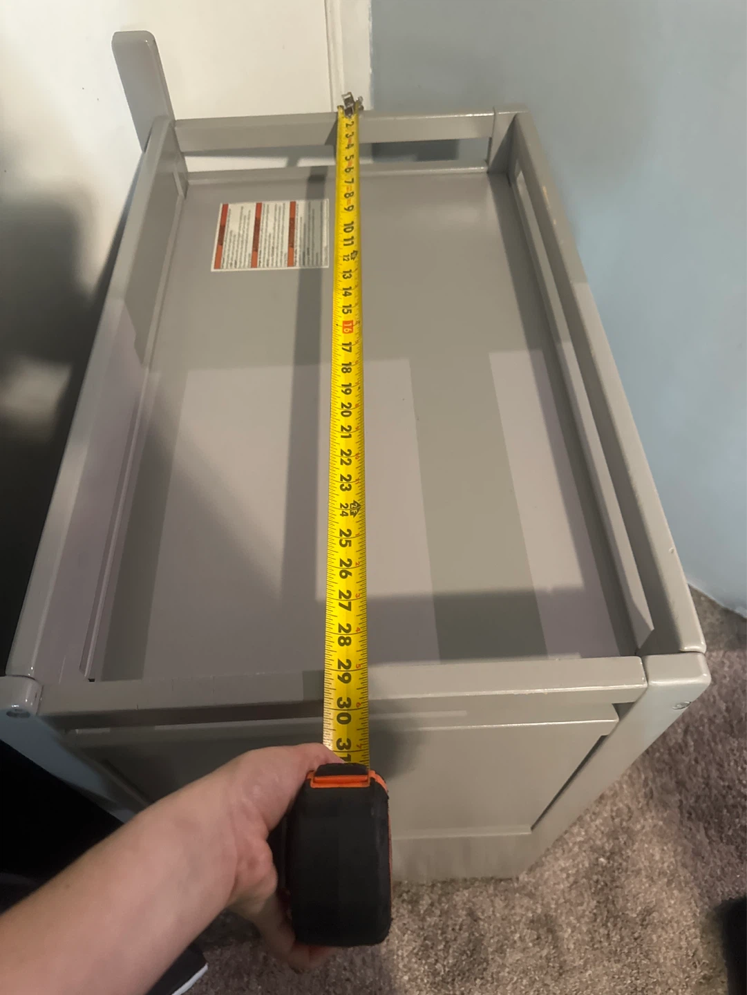Gray Baby Changing Table with Drawers - photo 5