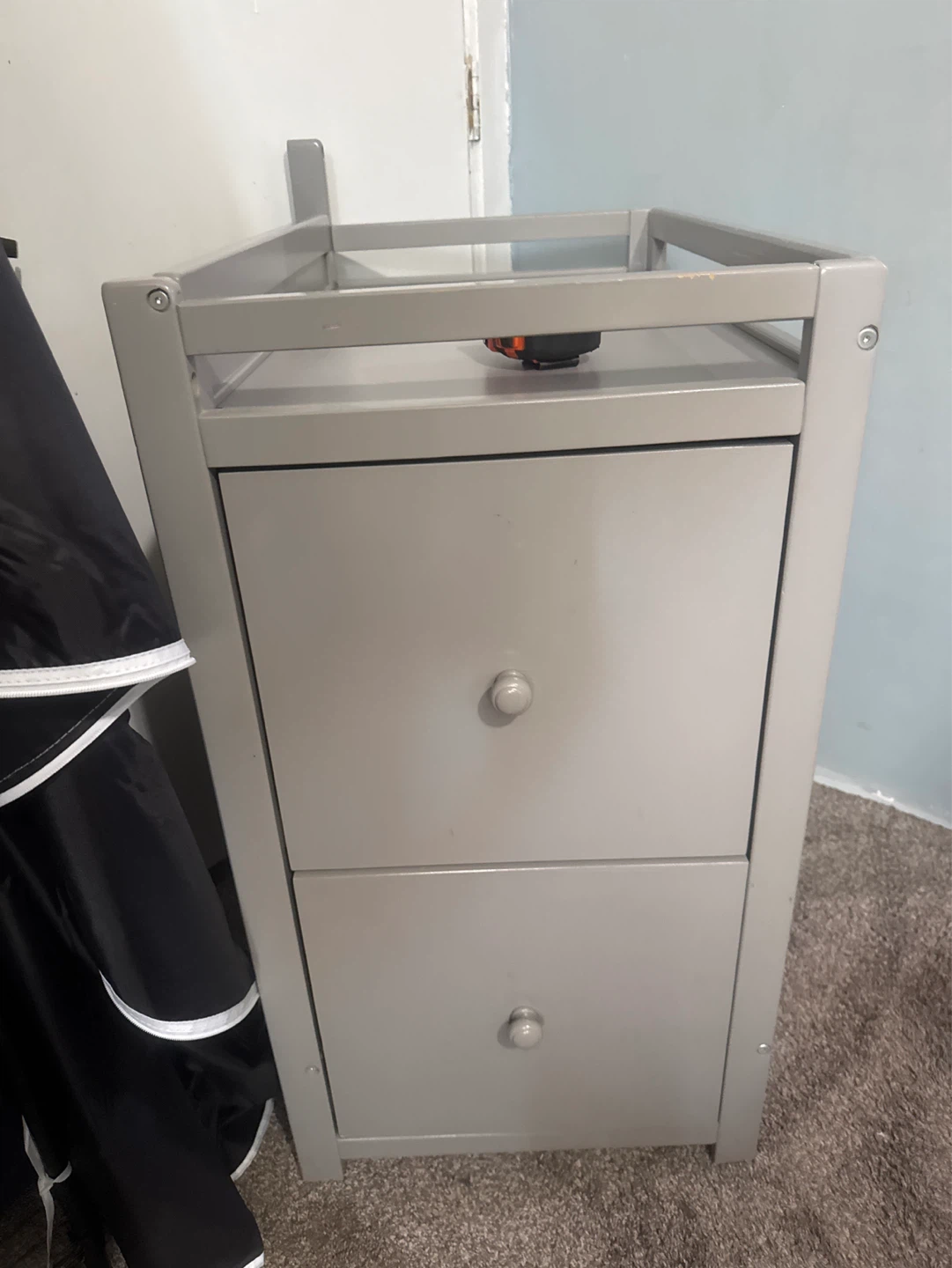 Gray Baby Changing Table with Drawers - photo 4