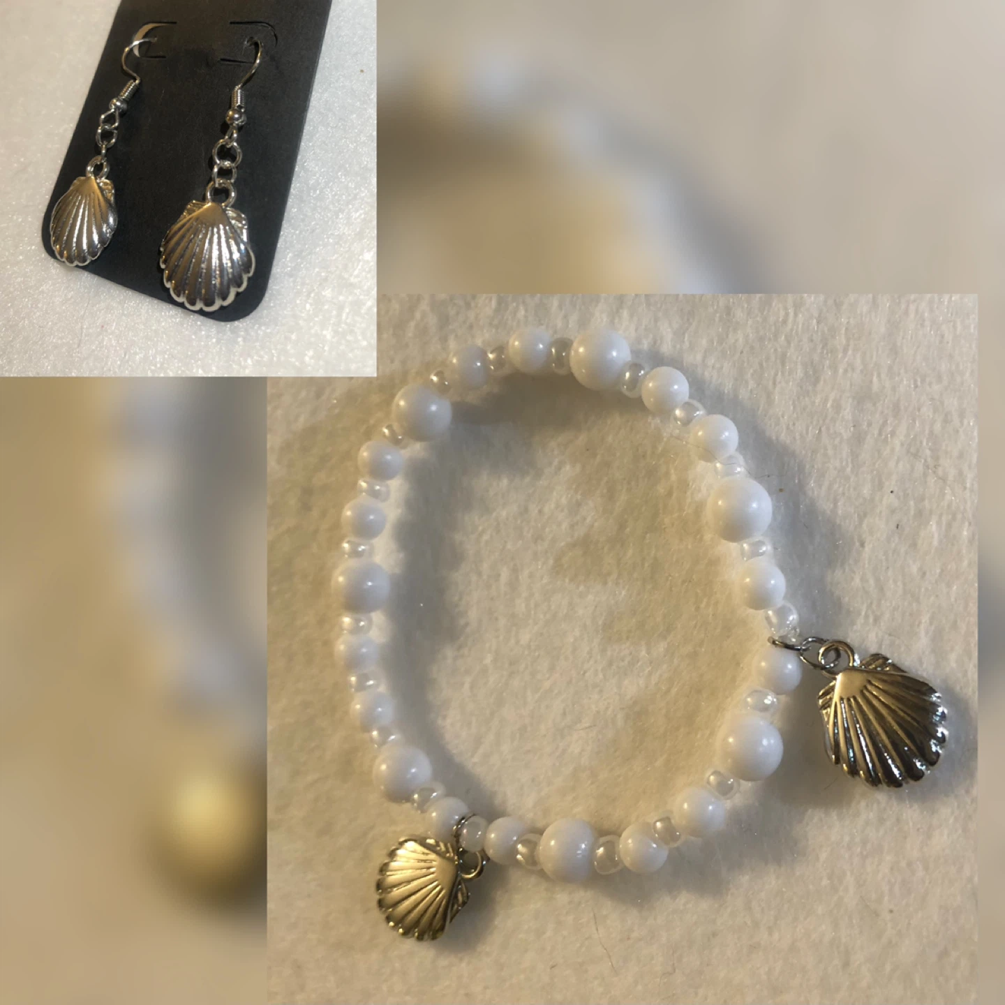 White Beaded Bracelet