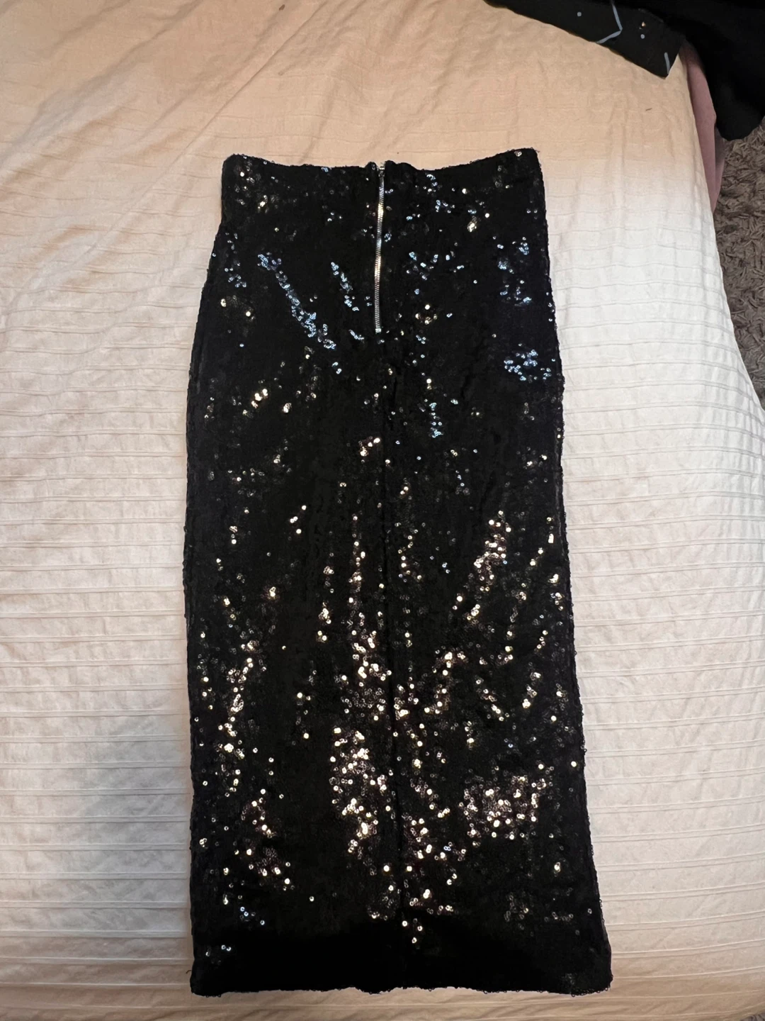 Black Sequin Pencil Skirt - photo 2