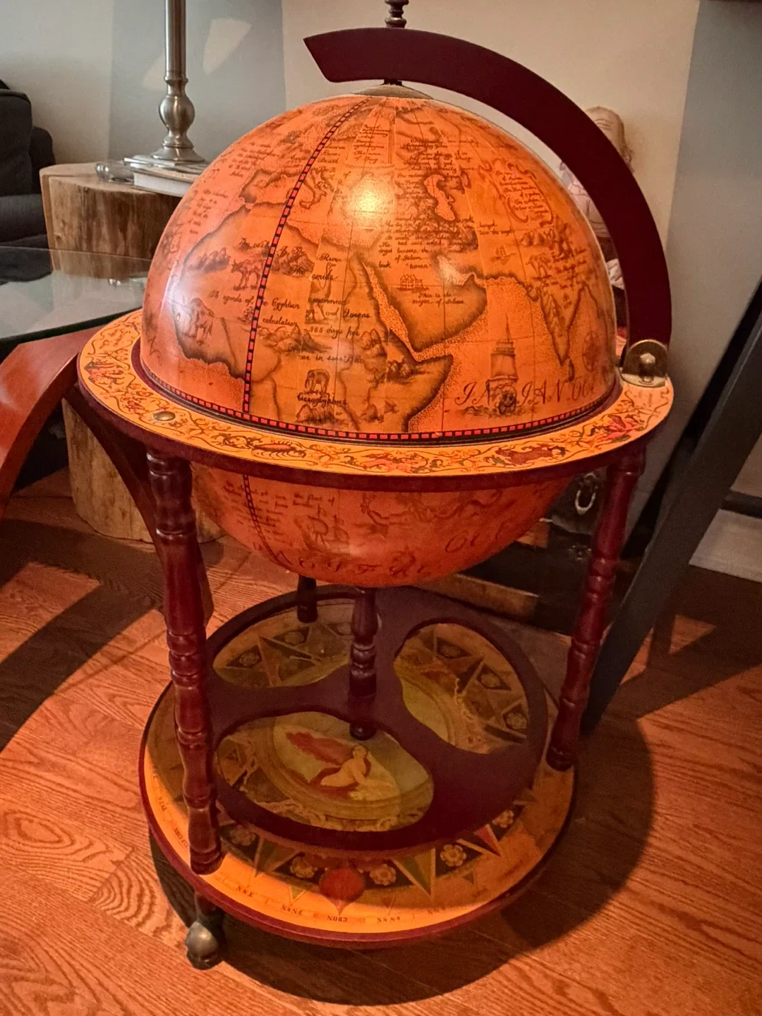 Vintage Globe Bar Cart