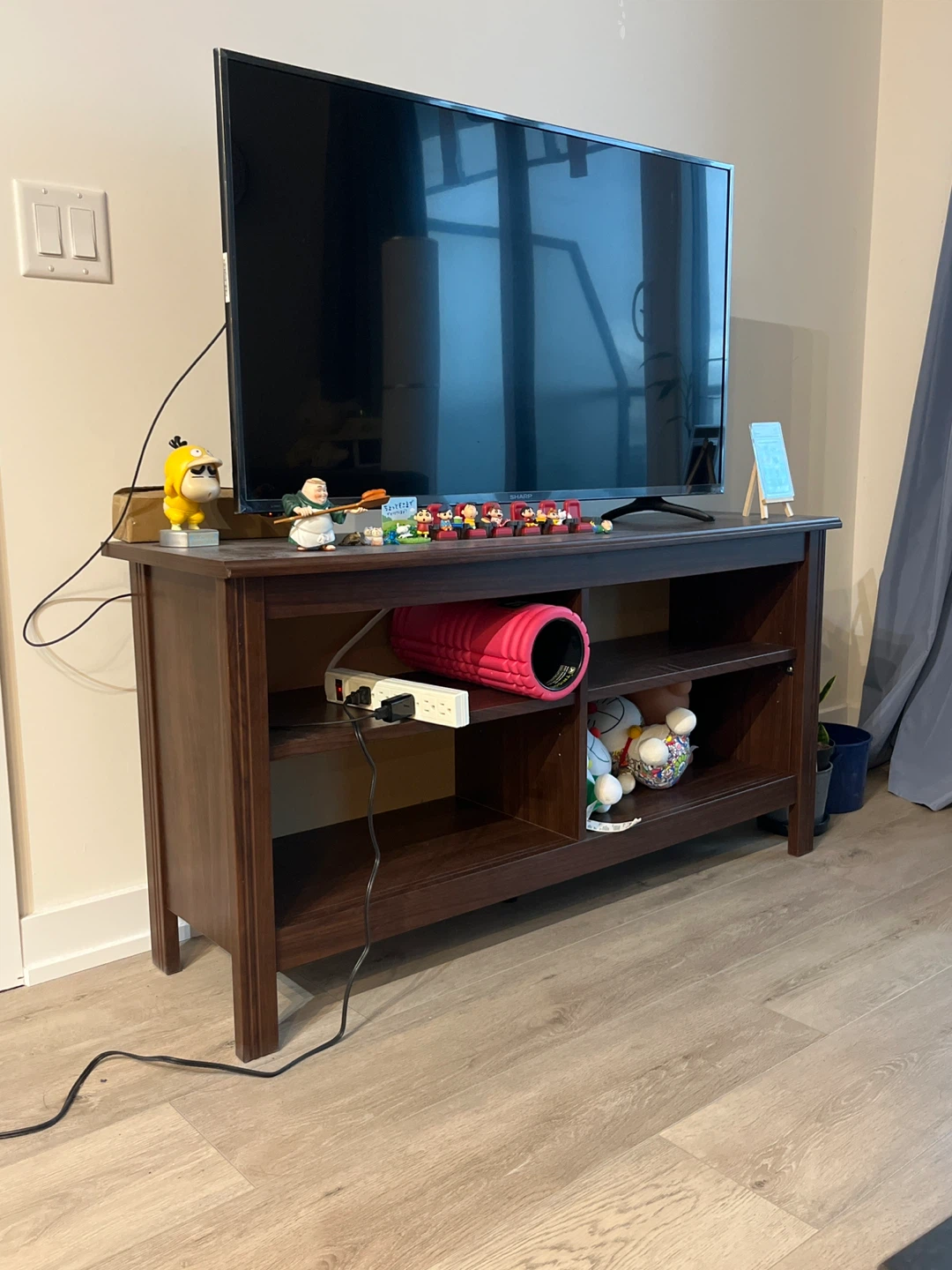 Dark Brown TV Stand with Storage