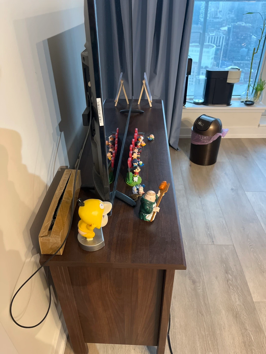 Dark Brown TV Stand with Storage - photo 2