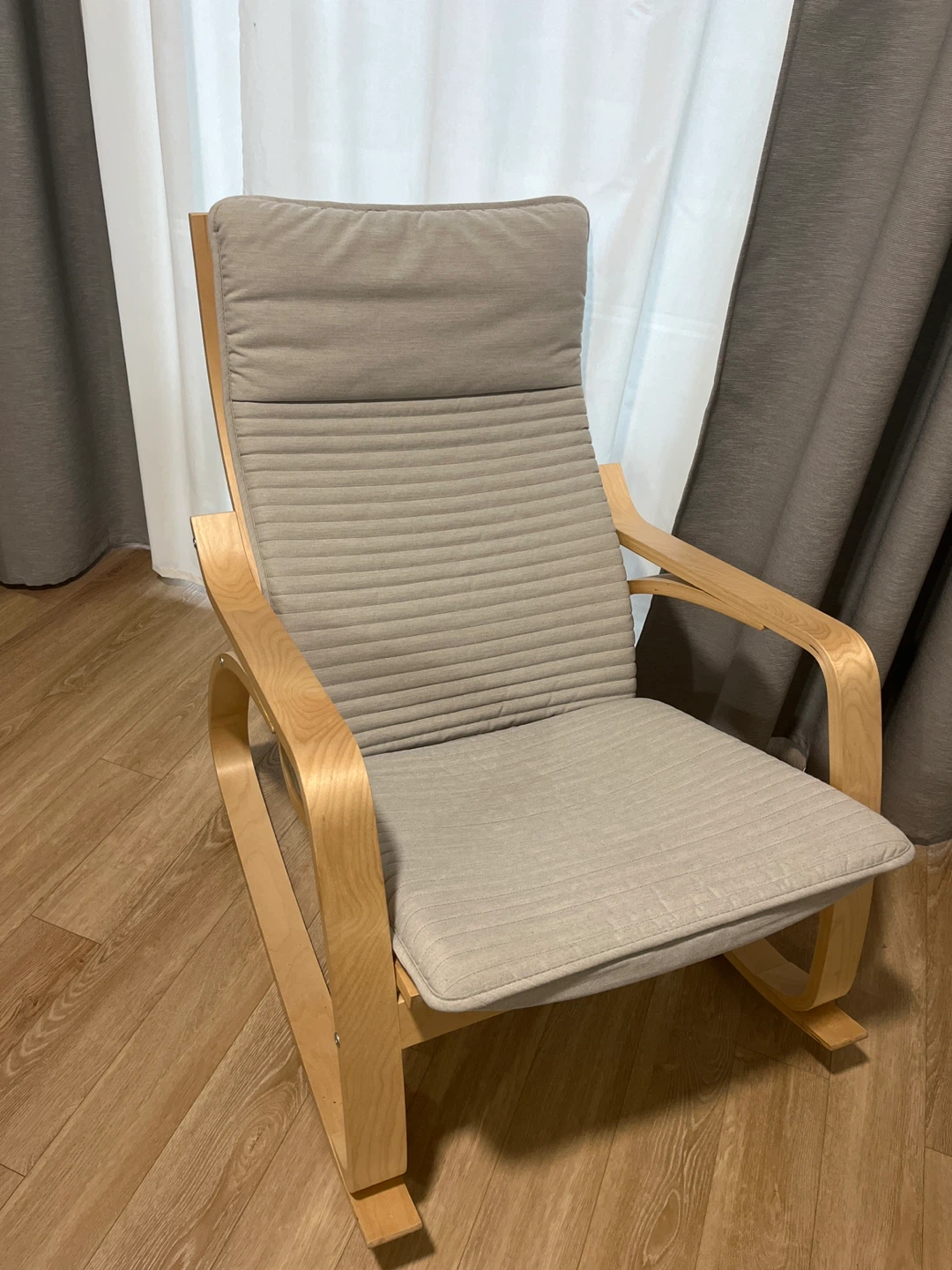 Adult IKEA POÄNG Rocking Chair - Birch Veneer/Knisa Light Beige