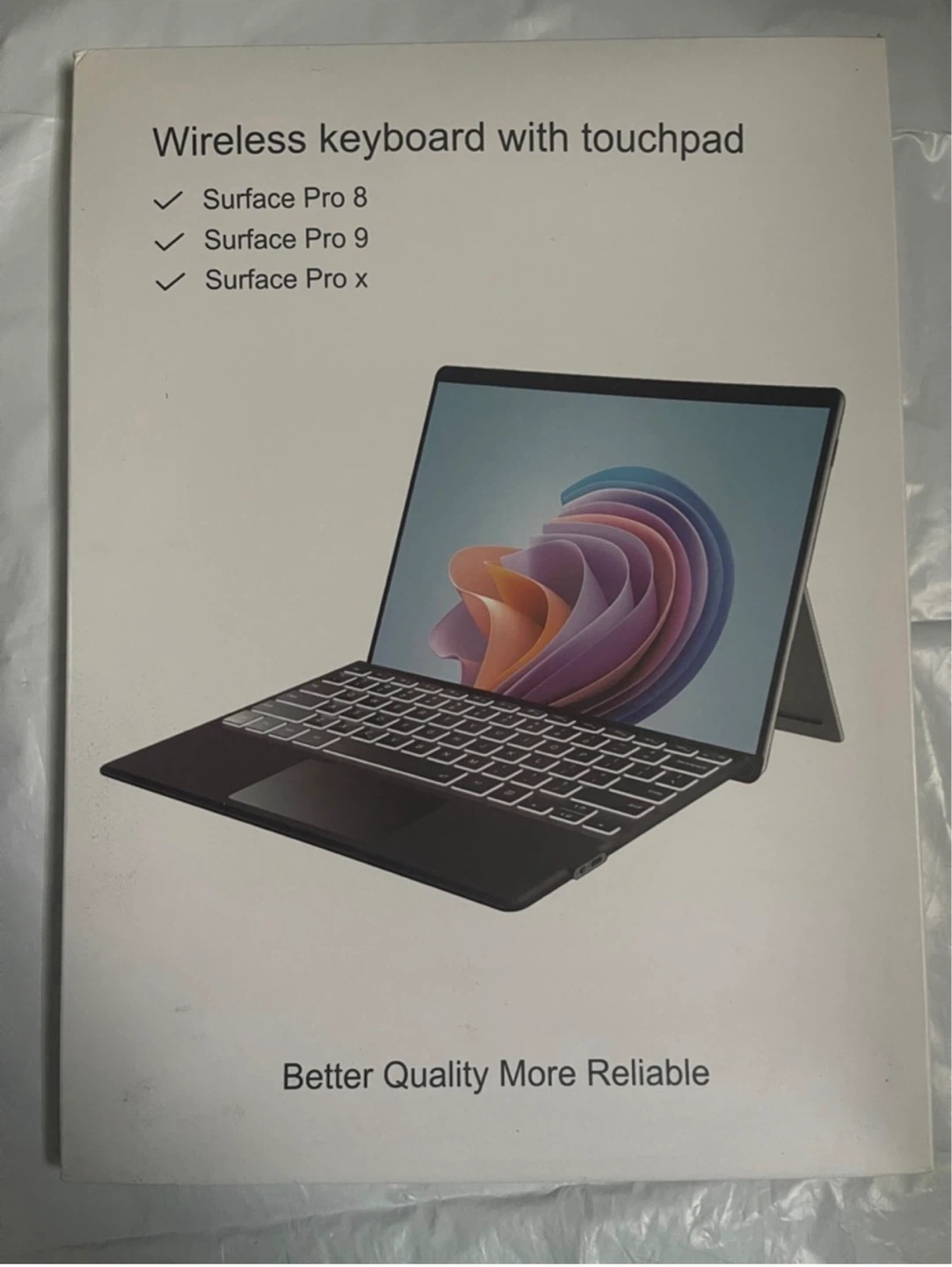 Wireless Keyboard with Touchpad for Surface Pro 8/9/X