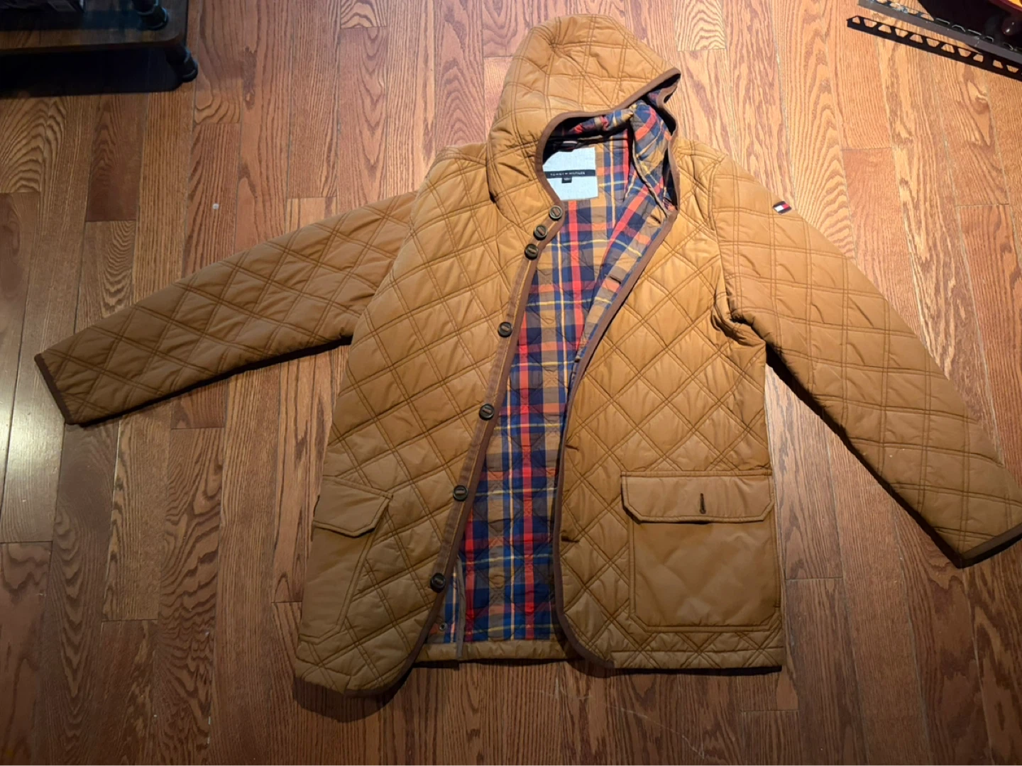 Tommy Hilfiger Quilted Hooded Jacket - XL