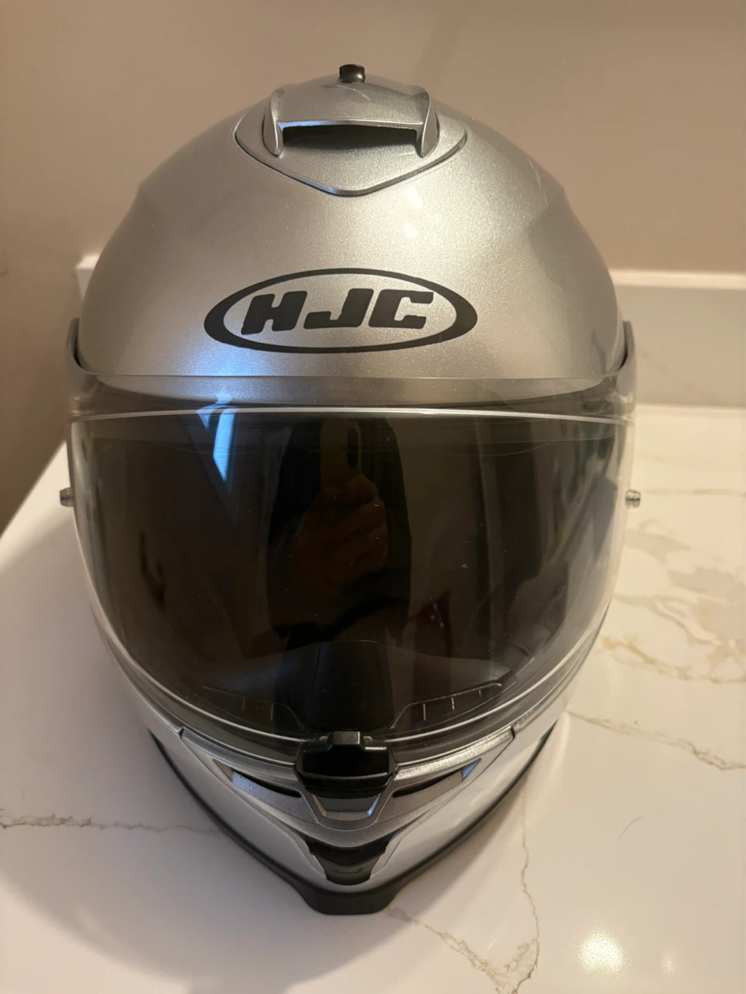 HJC IS-17 Full Face Motorcycle Helmet – Silver – DOT Approved