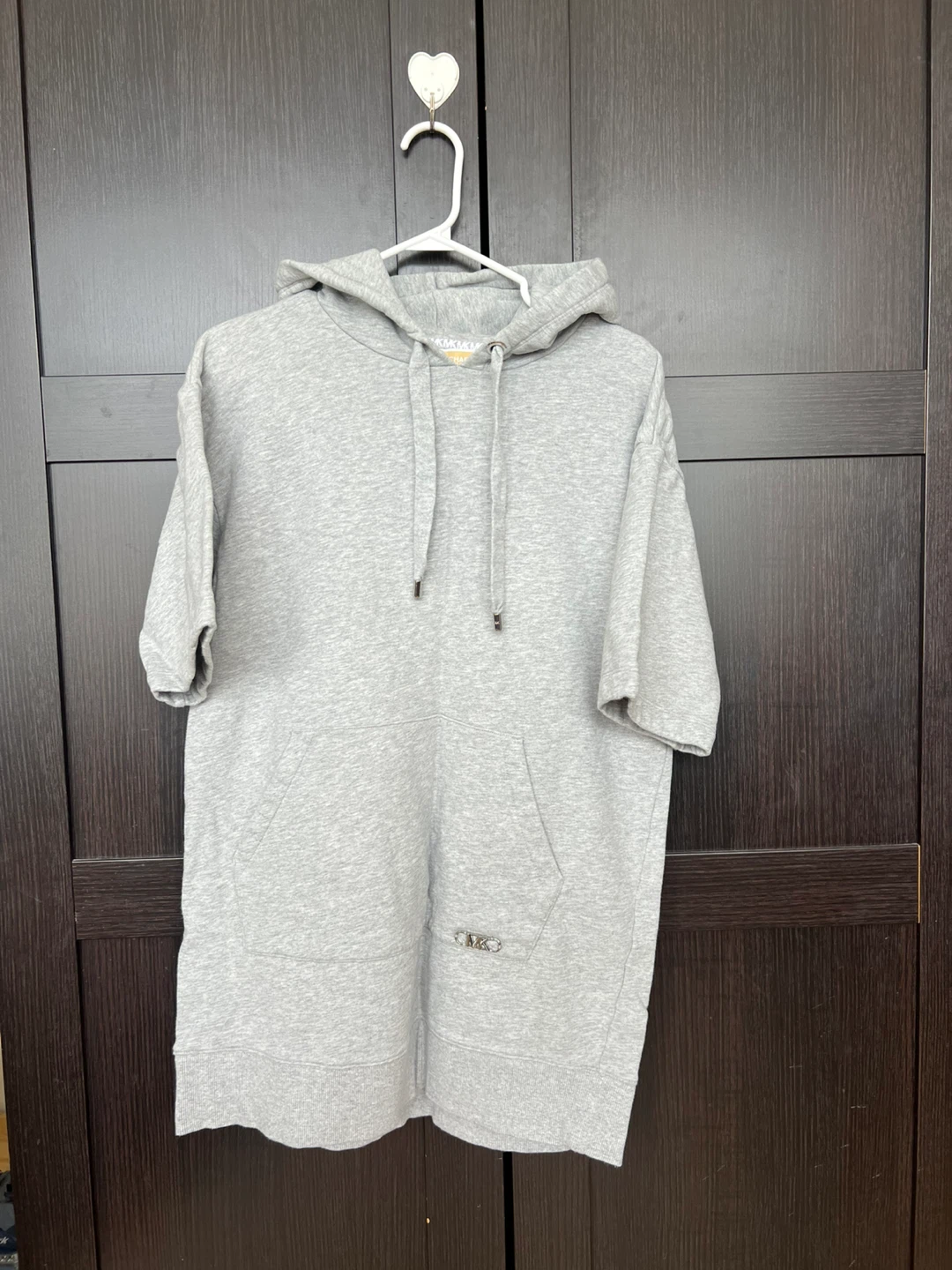 Michael Kors Grey Short Sleeve Hoodie Dress Size M