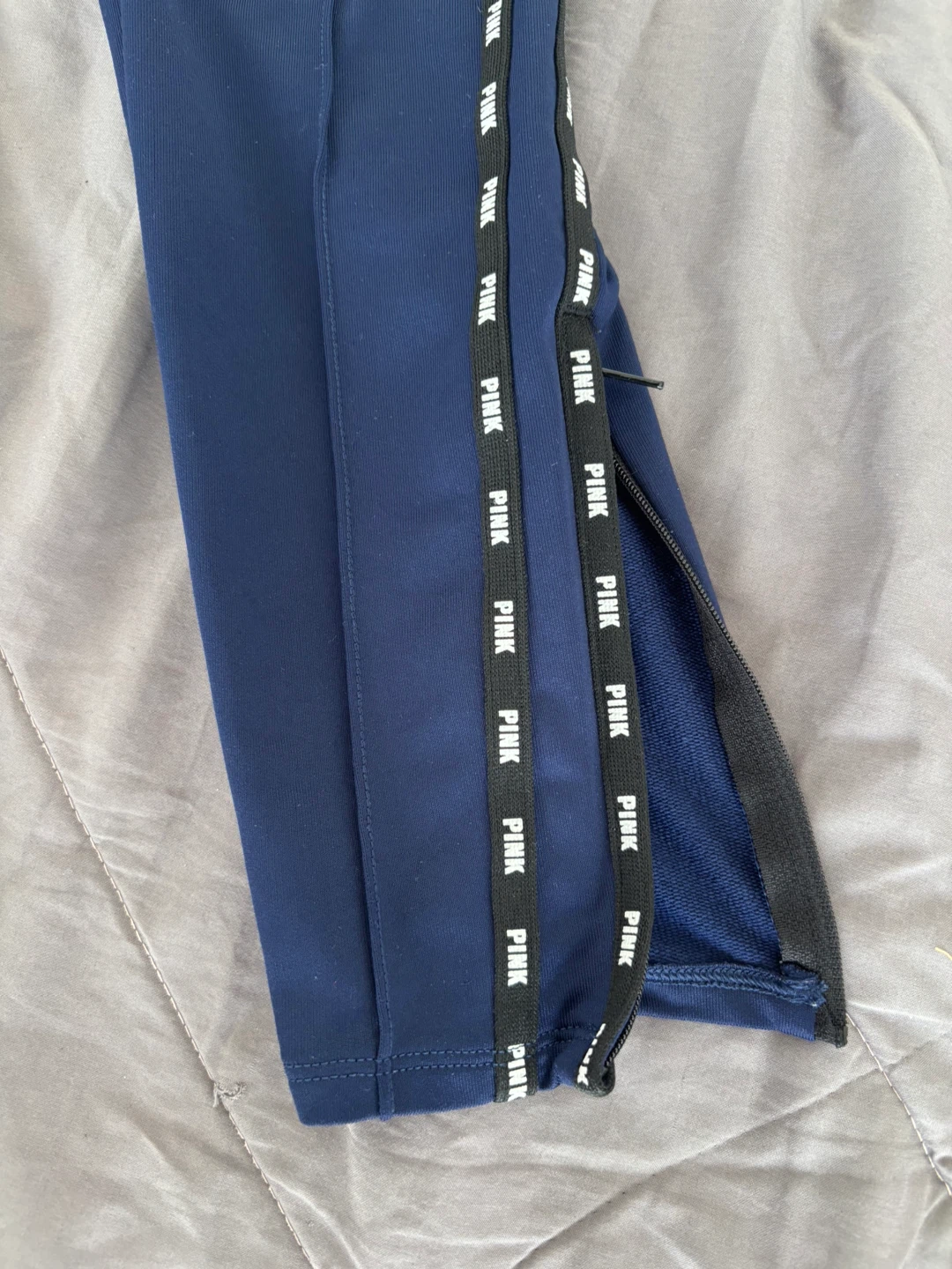 Victoria's Secret PINK Navy Track Pants with Zippers - photo 2