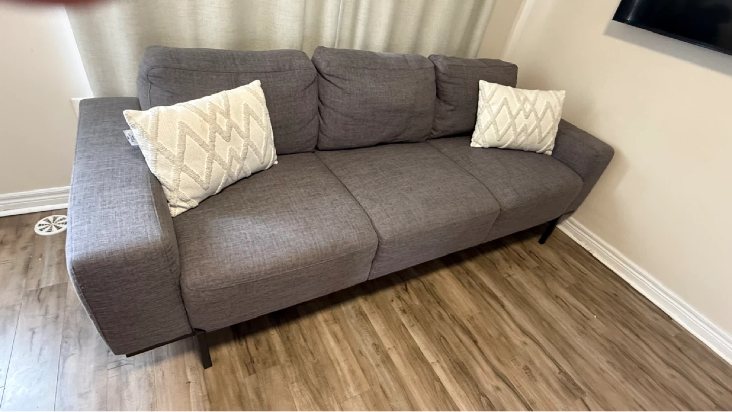 Modern Grey Linen Blend Canadian Made - photo 2