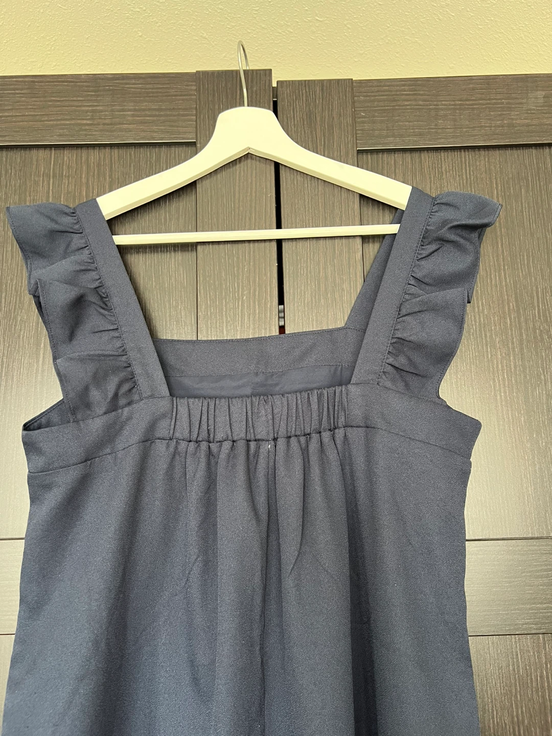 Navy Blue Ruffle Strap Maxi Dress - photo 5
