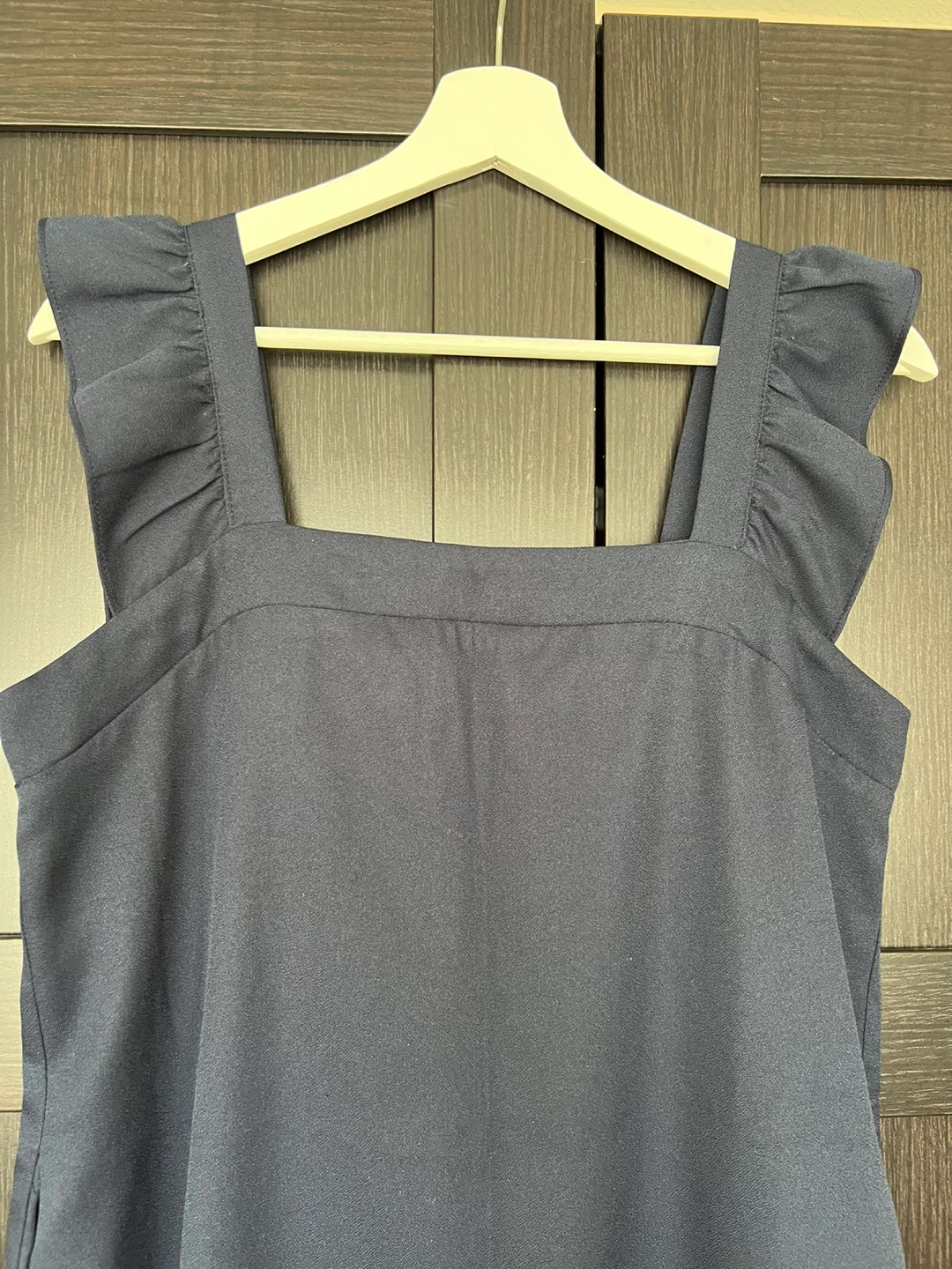Navy Blue Ruffle Strap Maxi Dress - photo 2