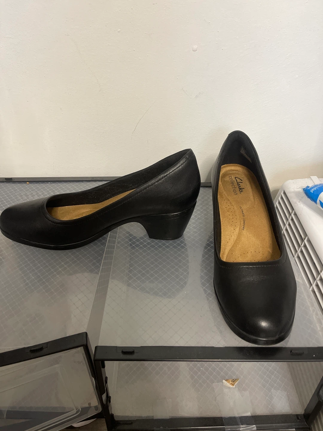 Clarks Collection Black Leather Wedge Heels - photo 4