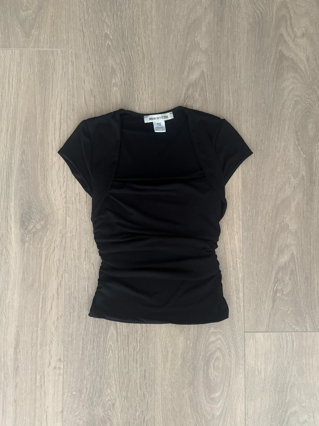 Urban Outfitters Black Ruched T-Shirt