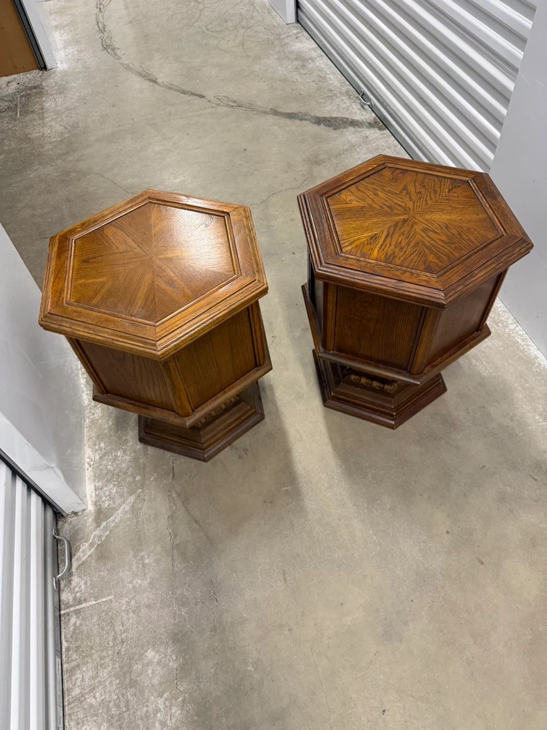 Vintage Hexagonal Side Tables - Pair - photo 5