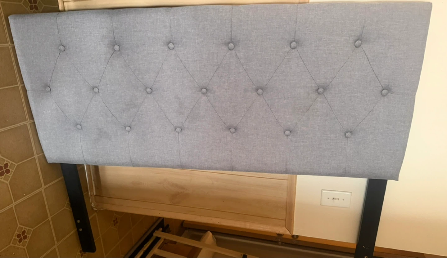 Tufted Headboard - Grey Fabric