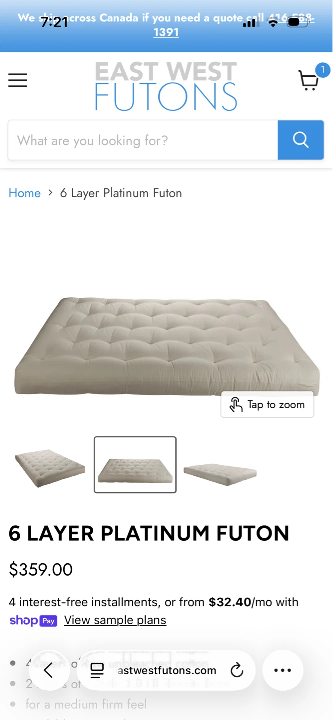 Futon Frame & Mattress for Sale - photo 5
