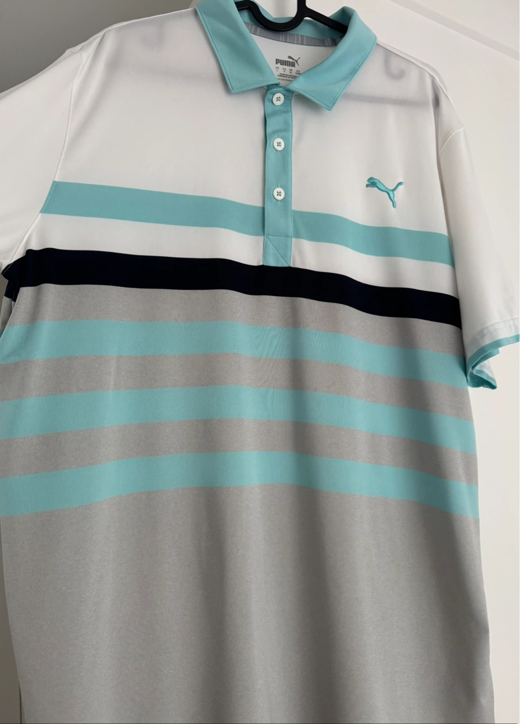 Puma Mercedes-Benz Striped Golf Polo Shirt
