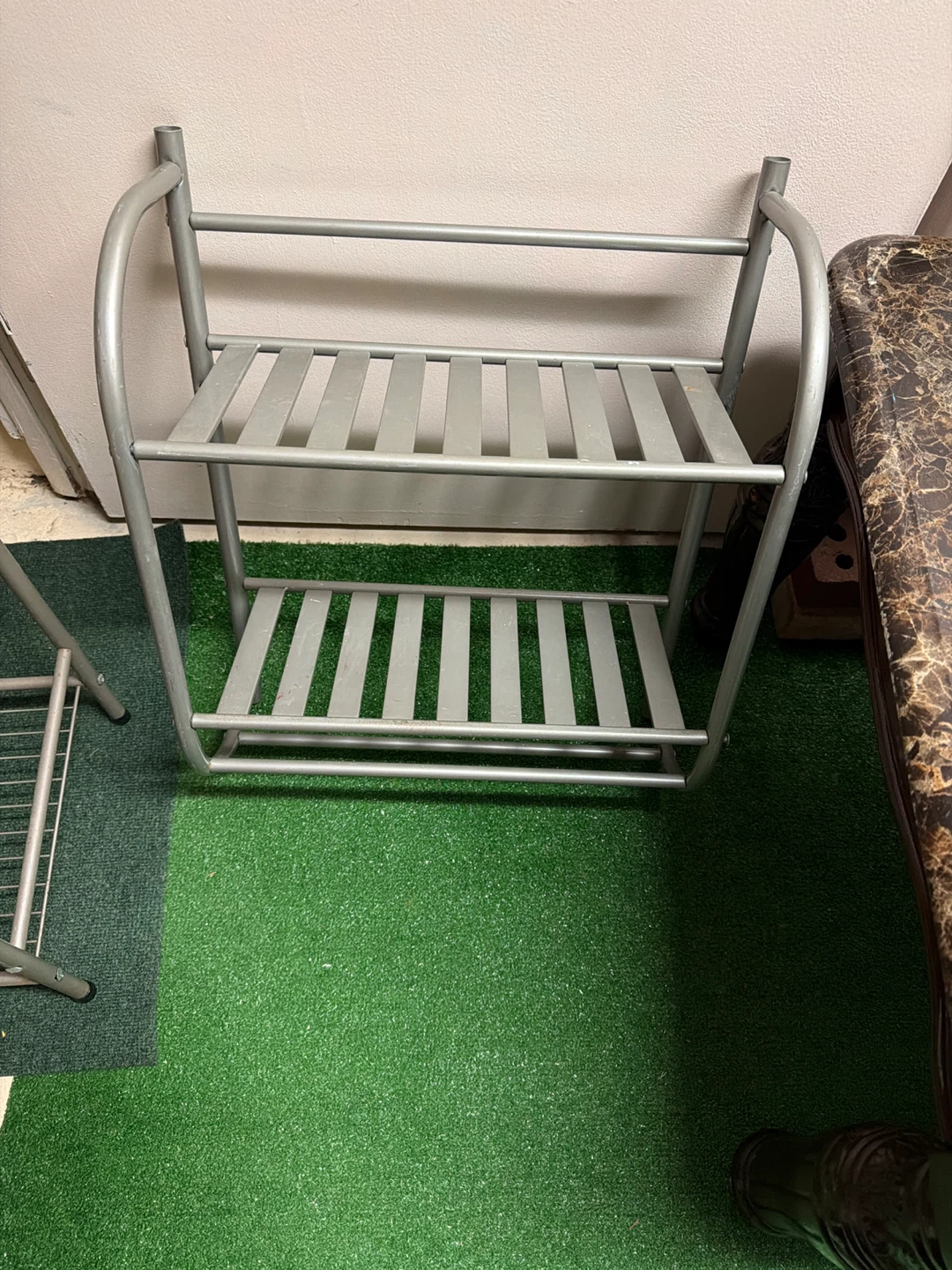 Silver Aluminum 2-Tier Shelf Rack 21” H x 8.5” D x17.5” W - photo 2