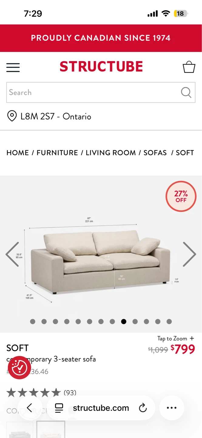 Structube Soft Sofa - photo 4