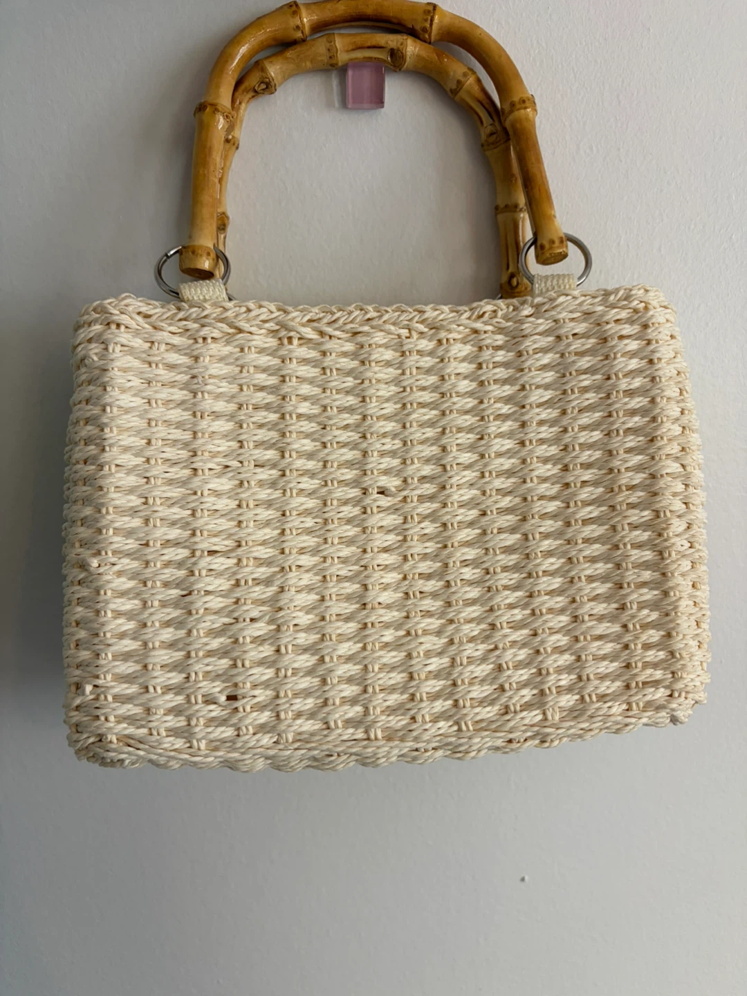 Wooden handled purse