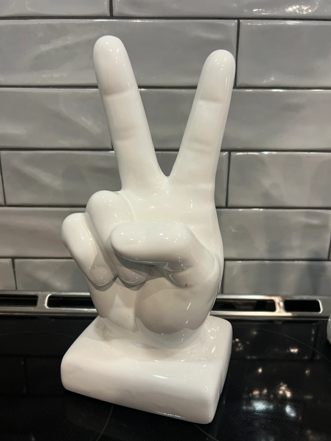 White Ceramic Hand Sculptures (Set of 3)