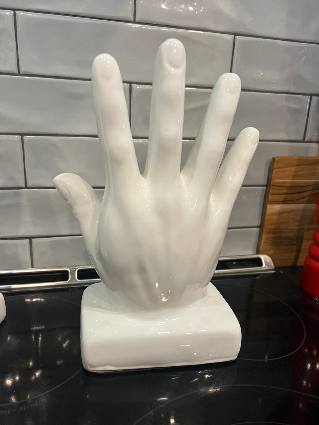 White Ceramic Hand Sculptures (Set of 3) - photo 4
