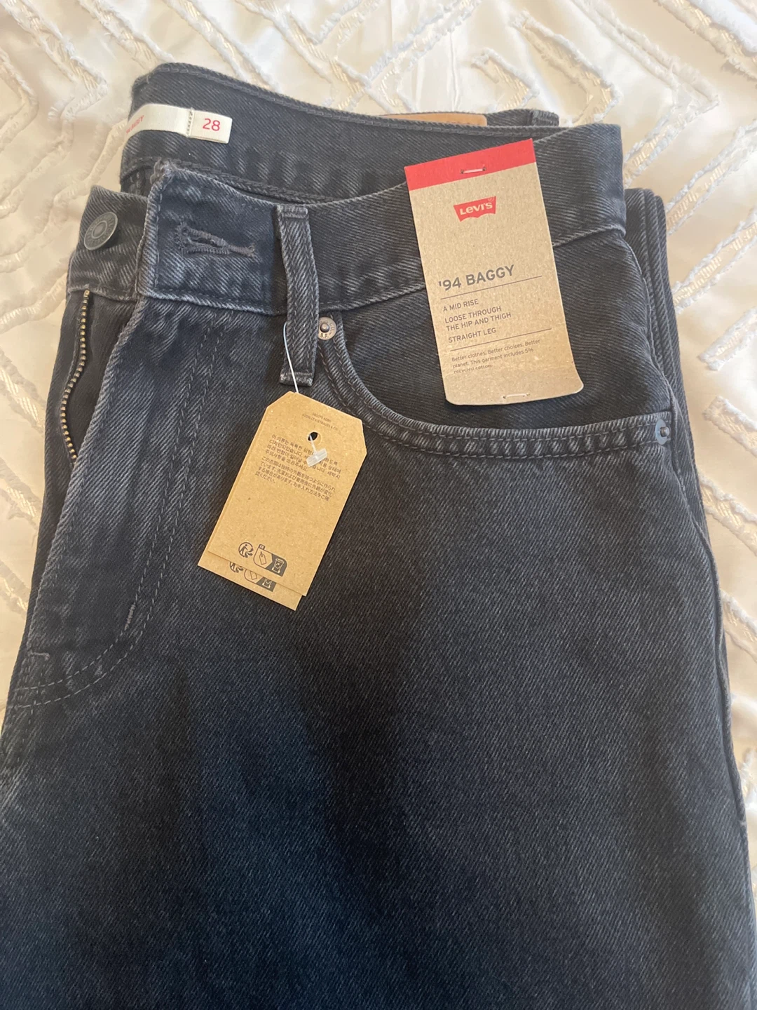 Levi's 94 Baggy Jeans Black W28 L31 - photo 2