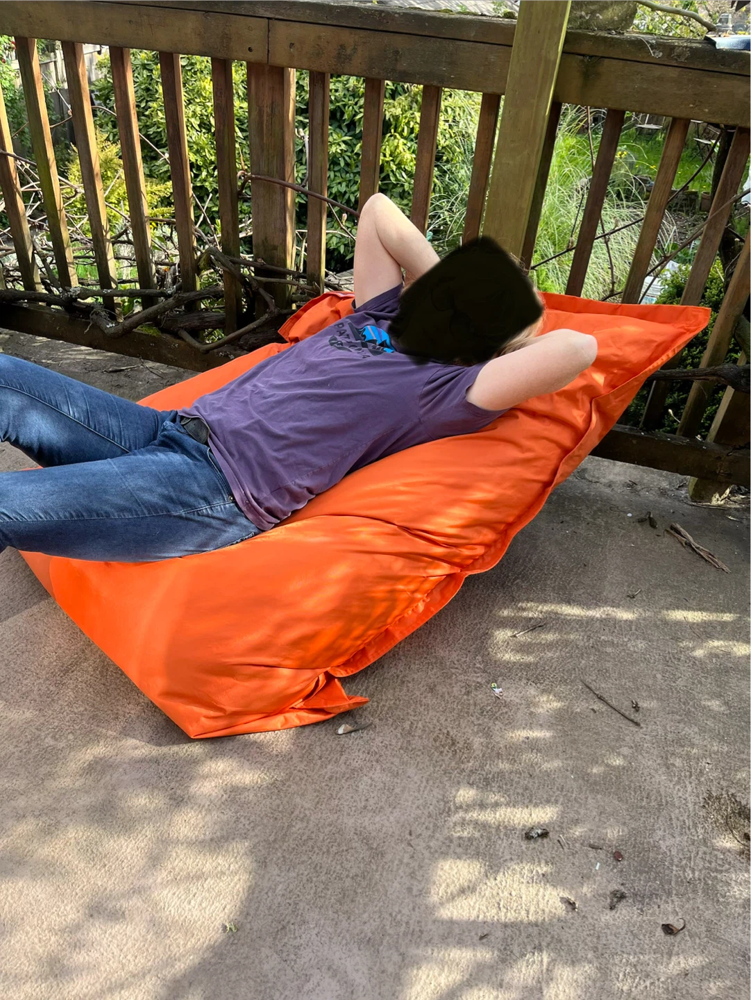 Orange Bean Bag Chair - photo 2