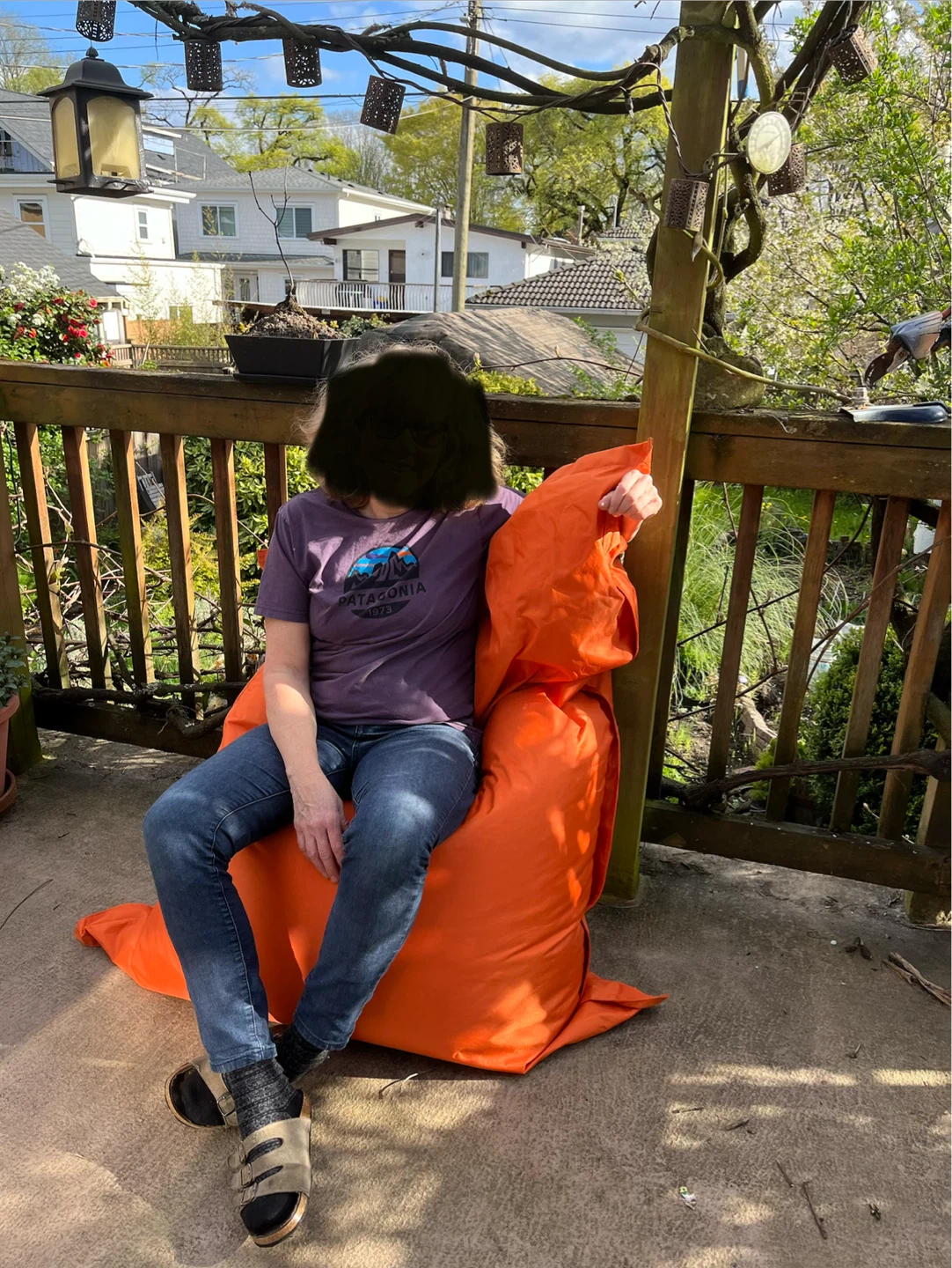 Orange Bean Bag Chair - photo 5