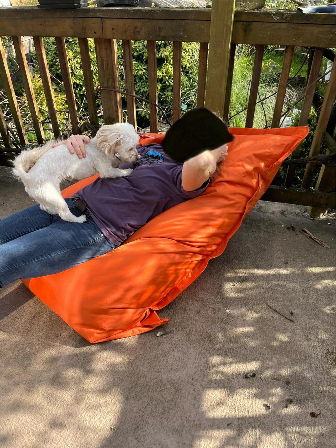 Orange Bean Bag Chair - photo 3
