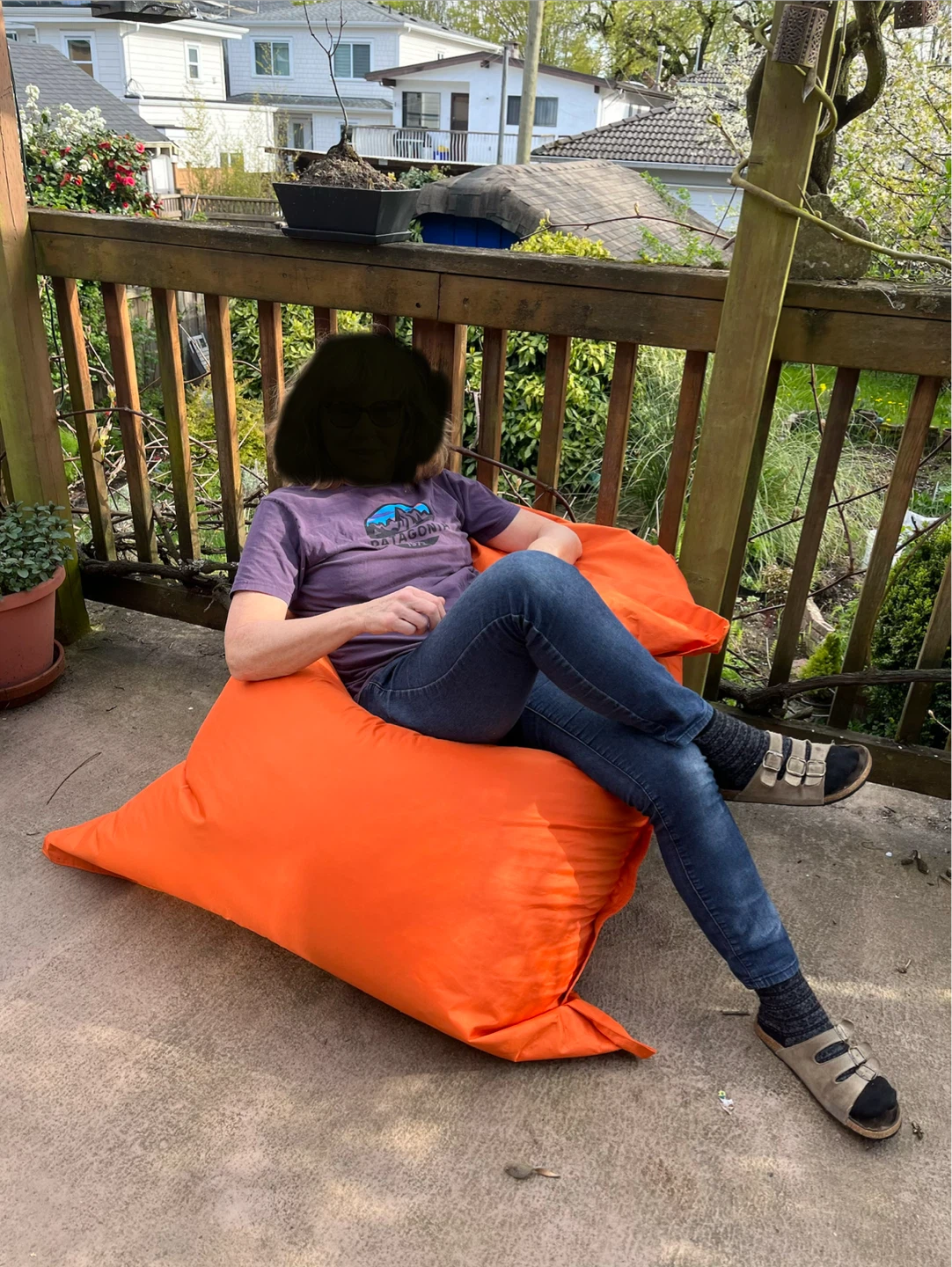 Orange Bean Bag Chair - photo 4