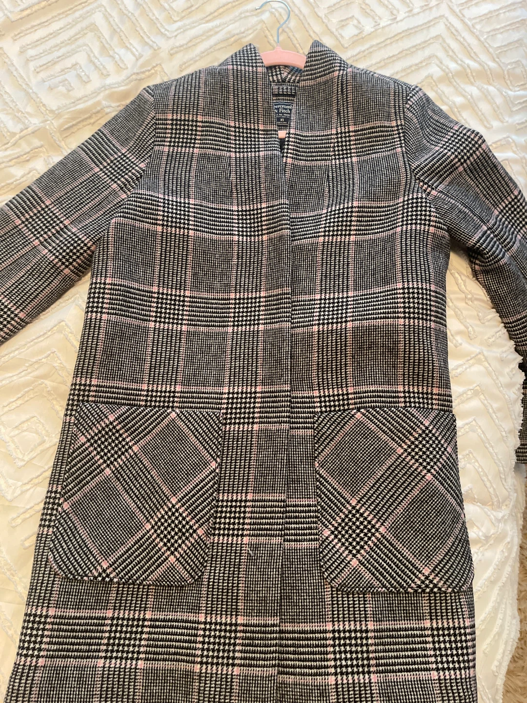 Abercrombie & Fitch Plaid Collarless Coat - photo 2