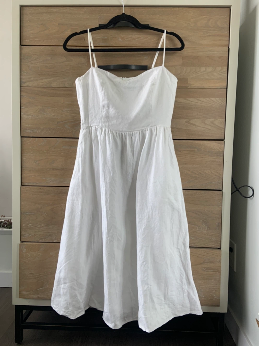 Reformation White Linen Midi Dress - photo 2