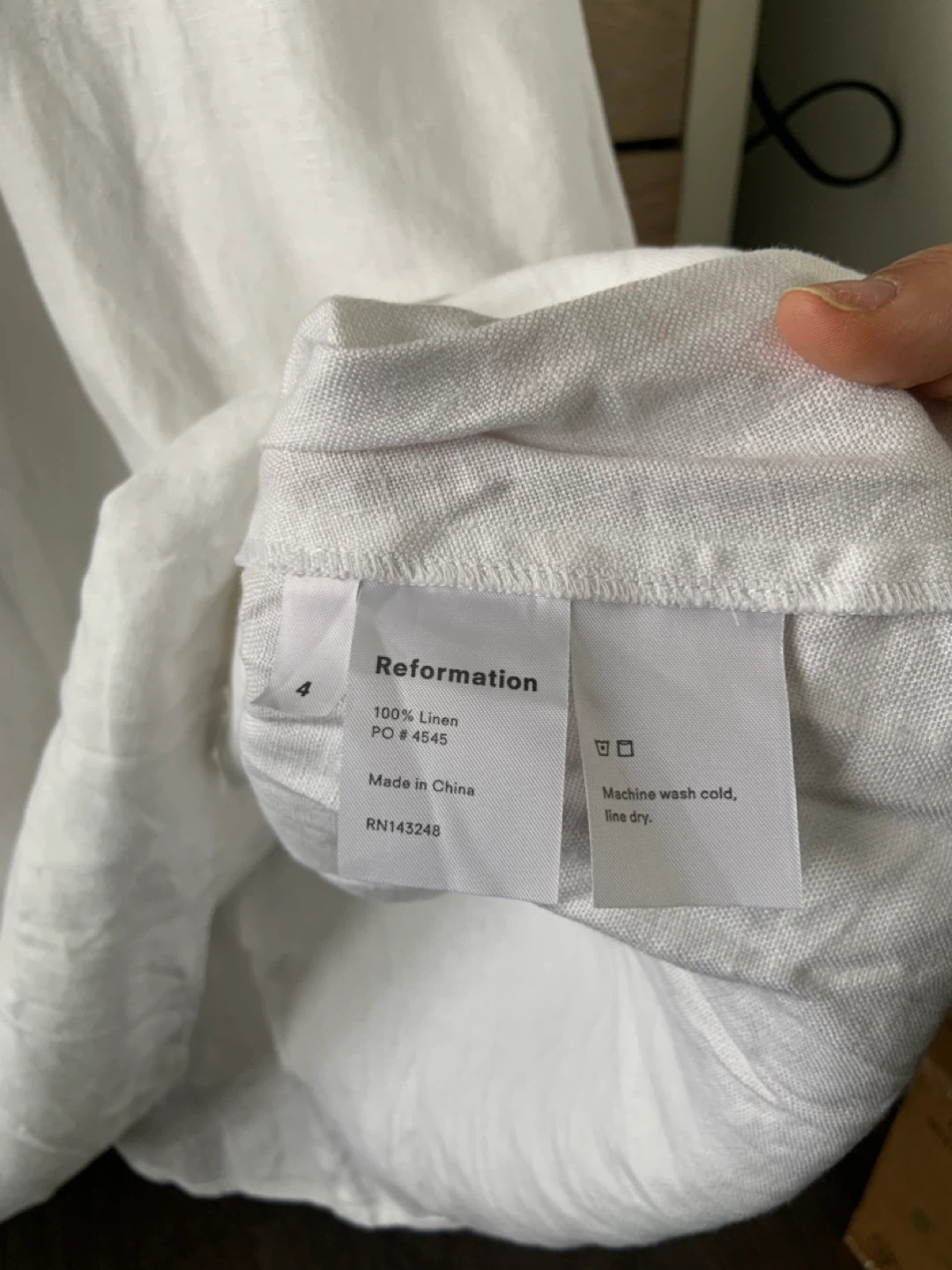 Reformation White Linen Midi Dress - photo 5
