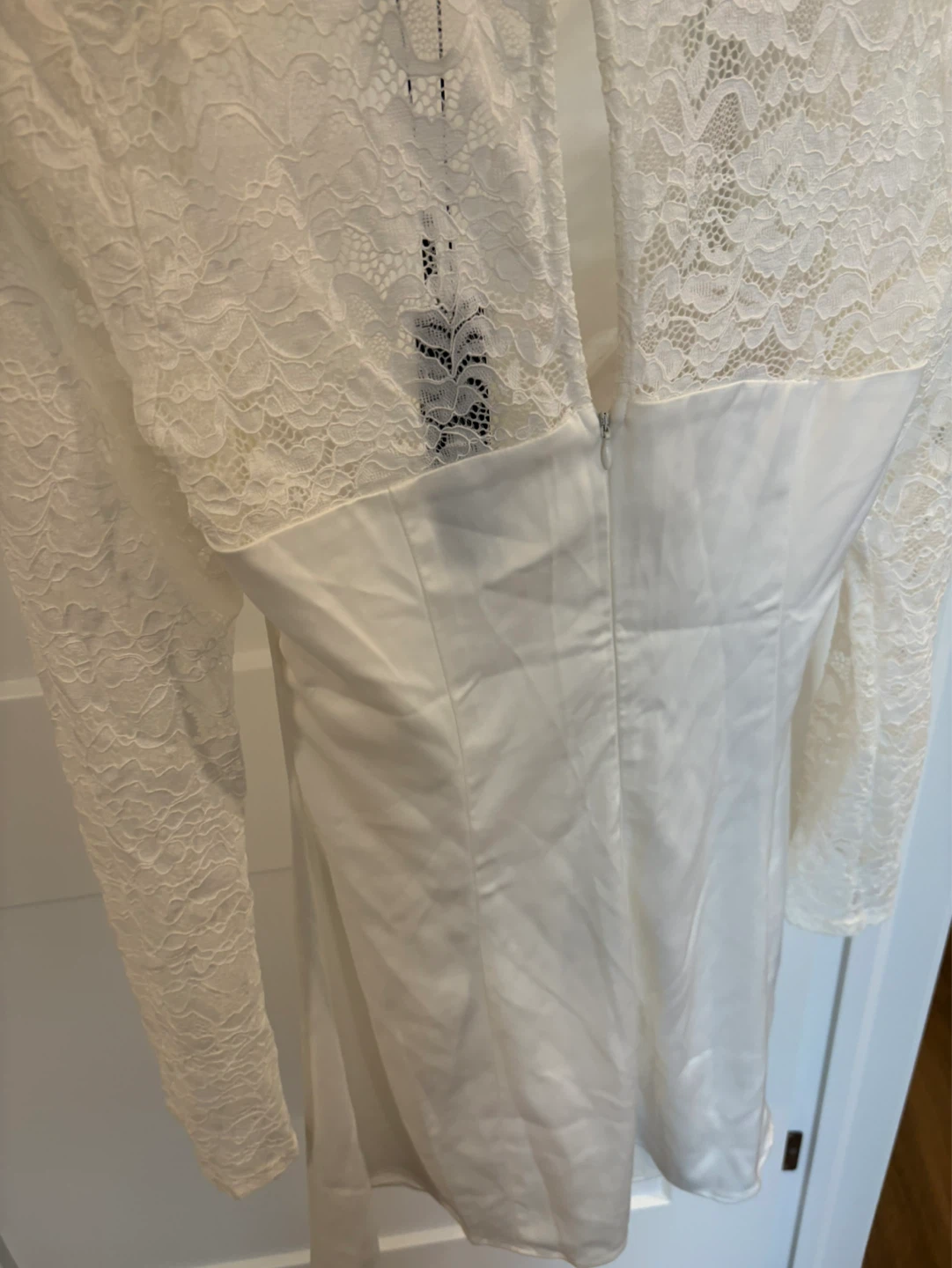Fashion Nova All Yours Satin Mini Dress Ivory Size L