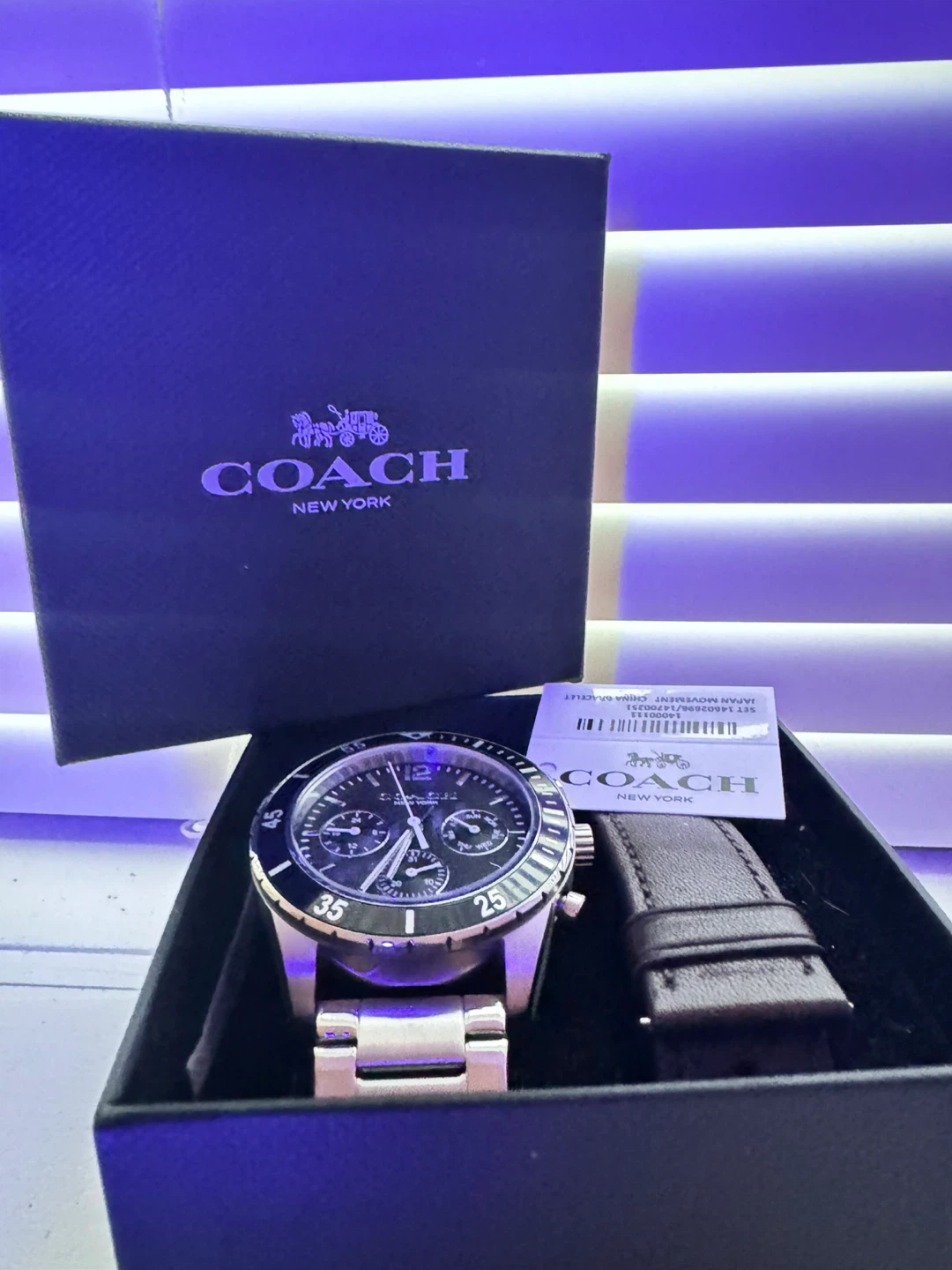 Brand New COACH Men’s Watch – Full Set cole 44mm