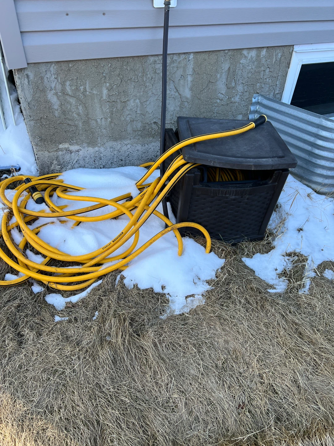 Yellow Garden Hose with Storage Box